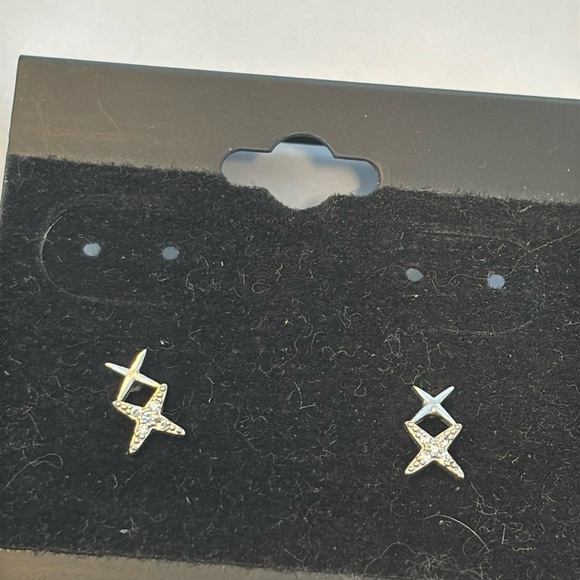 Silver plated earrings x designs - Picture 2 of 4